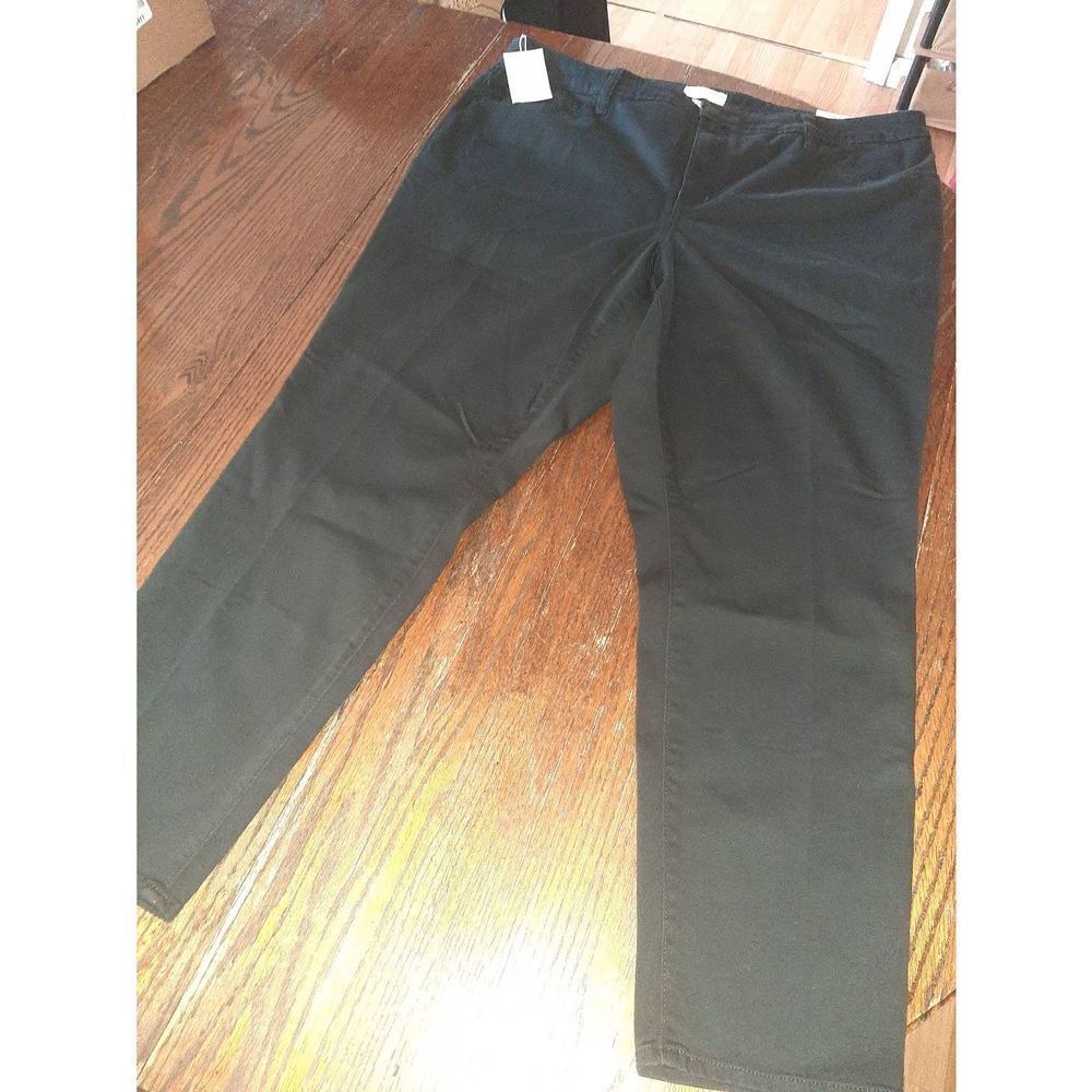 New Sz22W Universal Thread Black Denim No Fade High Rise Skinny Blue Jeans NWT